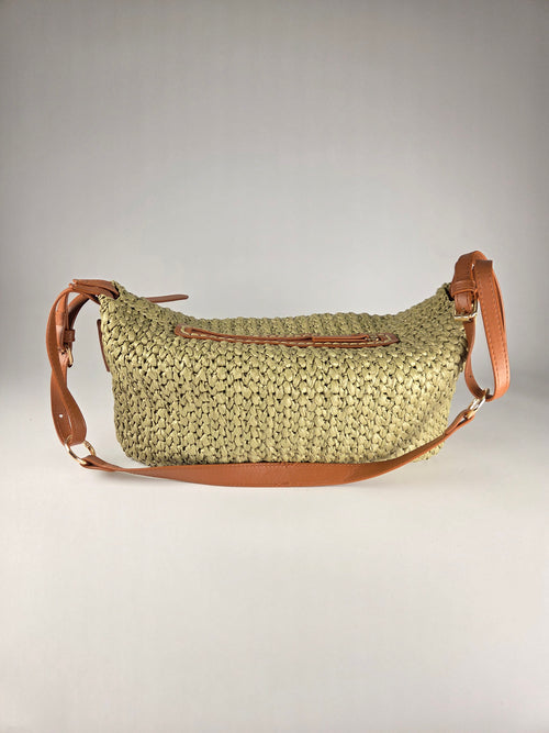 Crochet Raffia Shoulder Bag