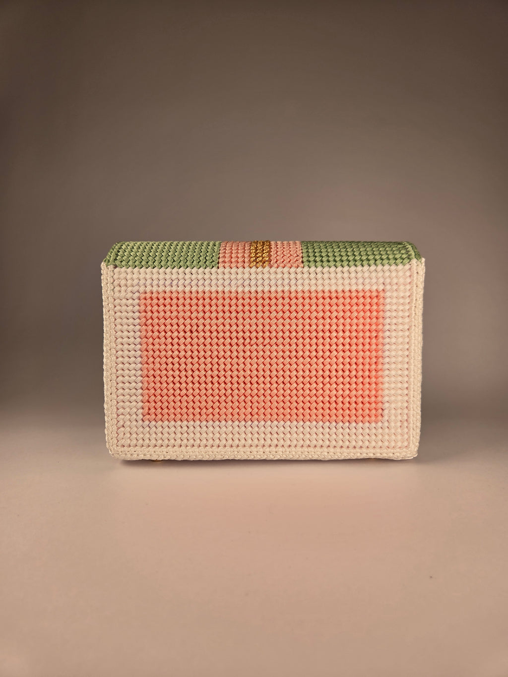 Geometric Colour Block Canvas Handbag – Unique handcrafted item